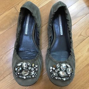 Vera Wang Suede Ballet Flats